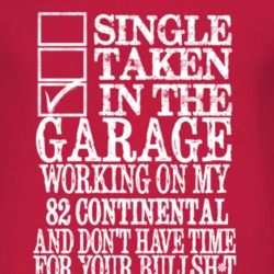 Single Taken In The Garage With 1982 Lincoln Continental T Shirt