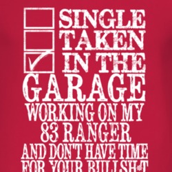 Single Taken In The Garage With 1983 Ranger T Shirt