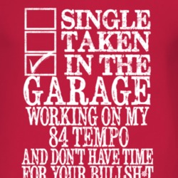 Single Taken In The Garage With 1984 Tempo T Shirt