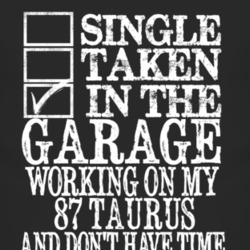 Single Taken In The Garage With 1987 Taurus T Shirt