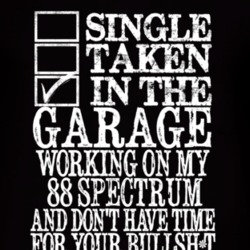 Single Taken In The Garage With 1988 Chevy Spectrum T Shirt