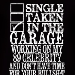 Single Taken In The Garage With 1989 Chevy Celebrity T Shirt