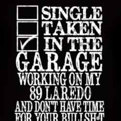 Single Taken In The Garage With 1989 Laredo T Shirt