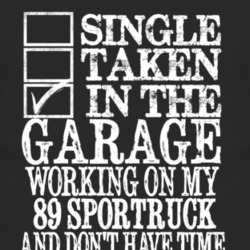 Single Taken In The Garage With 1989 SporTruck T Shirt
