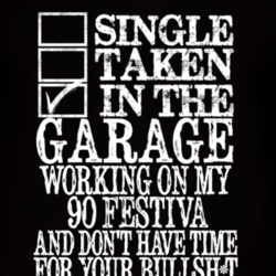 Single Taken In The Garage With 1990 Festiva T Shirt
