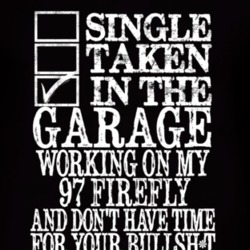 Single Taken In The Garage With 1997 Pontiac Firefly T Shirt