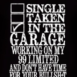 Single Taken In The Garage With 1999 Limited T Shirt