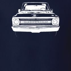 1970 C10 Stepside Grill View Dark Color T Shirt