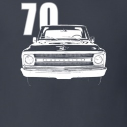 1970 C10 Stepside Grill View With Year Dark Color T Shirt