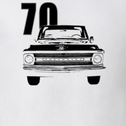 1970 C10 Stepside Grill View With Year Light Color T Shirt