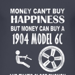 Money Cant Buy Happiness 1904 Oldsmobile Model 6C Dark Distressed T Sh