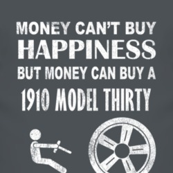 Money Cant Buy Happiness 1910 Cadillac Model Thirty Dark Distressed T 