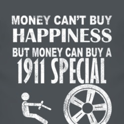 Money Cant Buy Happiness 1911 Oldsmobile Special Dark Distressed T Shi