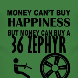 Money Cant Buy Happiness But It Can Buy A 1936 Lincoln Zephyr T Shirt