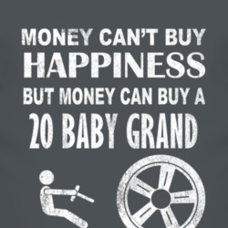 Money Cant Buy Happiness 1920 Chevy Baby Grand Dark Distressed T Shirt