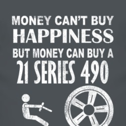 Money Cant Buy Happiness 1921 Chevy Series 490 Dark Distressed T Shirt