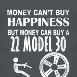 Money Cant Buy Happiness 1922 Dodge Model 30 Dark Distressed T Shirt