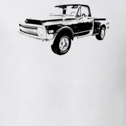 1970 C10 Stepside Angle View Light Color T Shirt