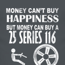 Money Cant Buy Happiness 1925 Dodge Series 116 Dark Distressed T Shirt