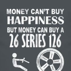 Money Cant Buy Happiness 1926 Dodge Series 126 Dark Distressed T Shirt