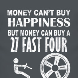Money Cant Buy Happiness 1927 Dodge Fast Four Dark Distressed T Shirt
