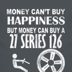 Money Cant Buy Happiness 1927 Dodge Series 126 Dark Distressed T Shirt