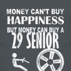 Money Cant Buy Happiness 1929 Dodge Senior Dark Distressed T Shirt