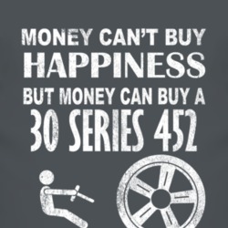 Money Cant Buy Happiness 1930 Cadillac Series 452 Dark Distressed T Sh