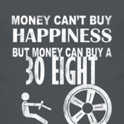 Money Cant Buy Happiness 1930 Dodge Eight Dark Distressed T Shirt
