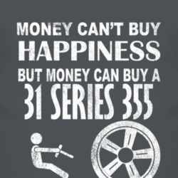 Money Cant Buy Happiness 1931 Cadillac Series 355 Dark Distressed T Sh