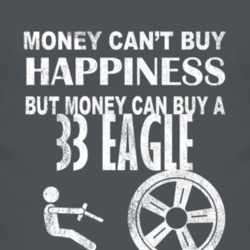 Money Cant Buy Happiness 1933 Chevy Eagle Dark Distressed T Shirt