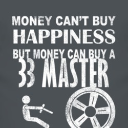 Money Cant Buy Happiness 1933 Chevy Master Dark Distressed T Shirt
