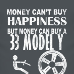 Money Cant Buy Happiness 1933 Model Y Dark Distressed T Shirt