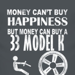 Money Cant Buy Happiness 1933 Lincoln Model K Dark Distressed T Shirt