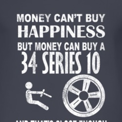 Money Cant Buy Happiness 1934 Cadillac Series 10 Dark Distressed T Shi