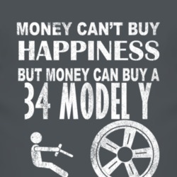Money Cant Buy Happiness 1934 Model Y Dark Distressed T Shirt