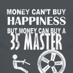 Money Cant Buy Happiness 1935 Chevy Master Dark Distressed T Shirt