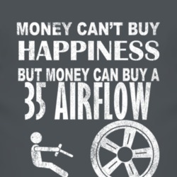 Money Cant Buy Happiness 1935 Chrysler Airflow Dark Distressed T Shirt