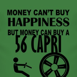 Money Cant Buy Happiness But It Can Buy A 1956 Lincoln Capri T Shirt