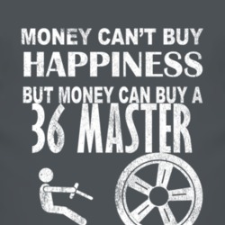 Money Cant Buy Happiness 1936 Chevy Master Dark Distressed T Shirt