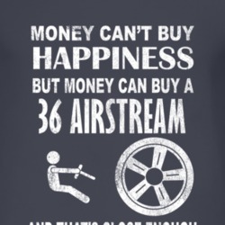Money Cant Buy Happiness 1936 Chrysler Airstream Dark Distressed T Shi