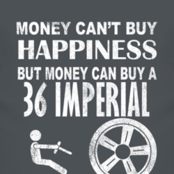 Money Cant Buy Happiness 1936 Chrysler Imperial Dark Distressed T Shir