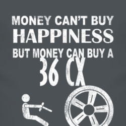 Money Cant Buy Happiness 1936 CX Dark Distressed T Shirt