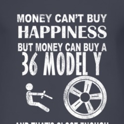 Money Cant Buy Happiness 1936 Model Y Dark Distressed T Shirt
