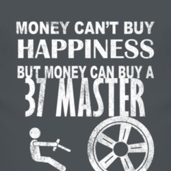 Money Cant Buy Happiness 1937 Chevy Master Dark Distressed T Shirt