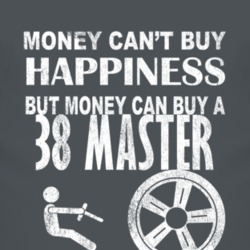 Money Cant Buy Happiness 1938 Chevy Master Dark Distressed T Shirt
