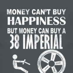 Money Cant Buy Happiness 1938 Chrysler Imperial Dark Distressed T Shir