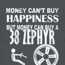Money Cant Buy Happiness 1938 Lincoln Zephyr Dark Distressed T Shirt