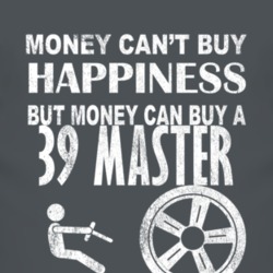 Money Cant Buy Happiness 1939 Chevy Master Dark Distressed T Shirt