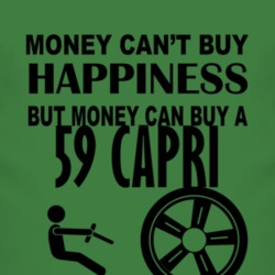 Money Cant Buy Happiness But It Can Buy A 1959 Lincoln Capri T Shirt